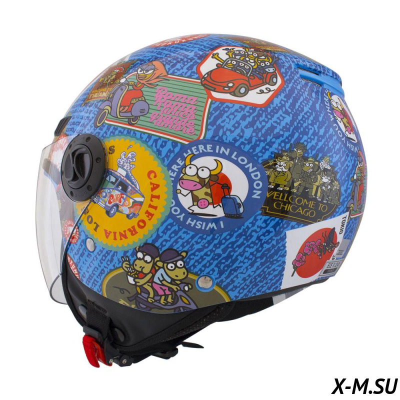 Шлем детский открытый SHIRO SH-62 TRAVEL STAMP Шлем детский открытый SHIRO SH-62 TRAVEL STAMP