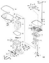 Корпус карданного вала 2-х тактного ПЛМ MERCURY 40 M Серийный номер от 00P017000 до 0P325499